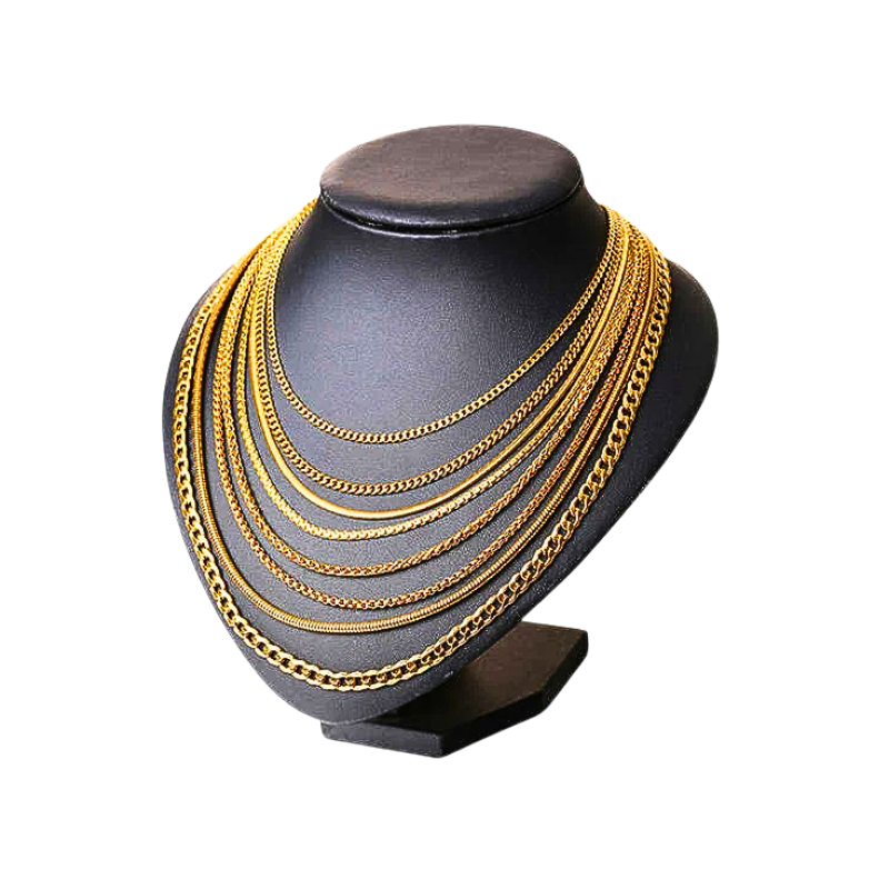 Gold Snake Chain Necklace for Men & Women