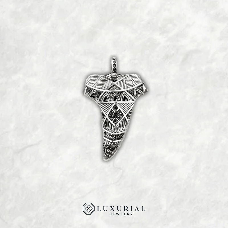 Maori Shark Tooth Pendant Silver