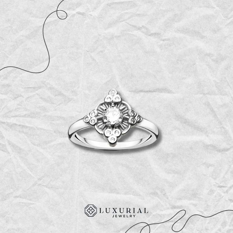 Royal White Boho Wedding Ring