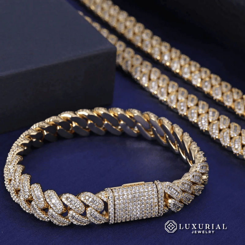 12MM Cuban Link Bling Bracelet