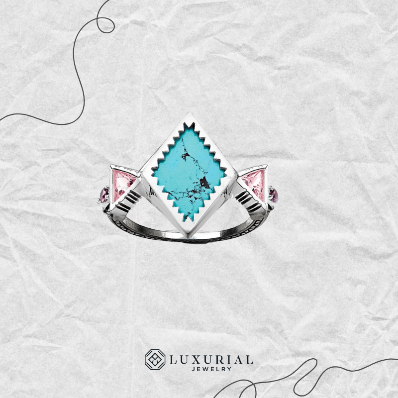 Zig Zag Mother of Pearl Ring