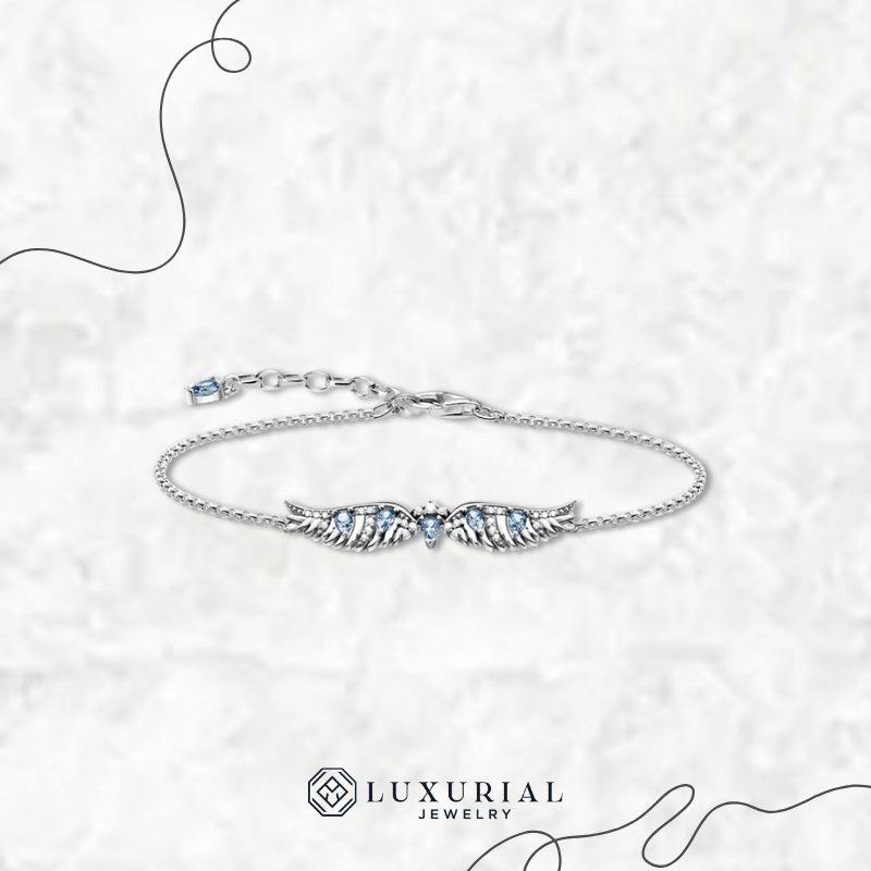 925 Sterling Silver Phoenix Wing Charm Bracelet | Bohemian Jewelry for Women