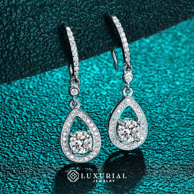 Moissanite Water Drop Earrings