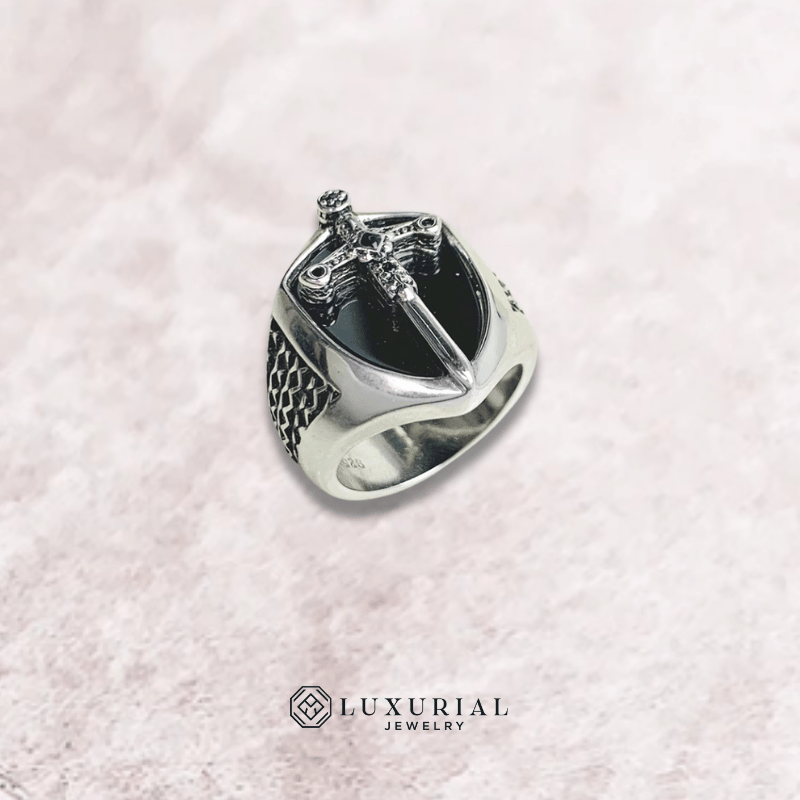 Sterling Silver Signet Sword Ring