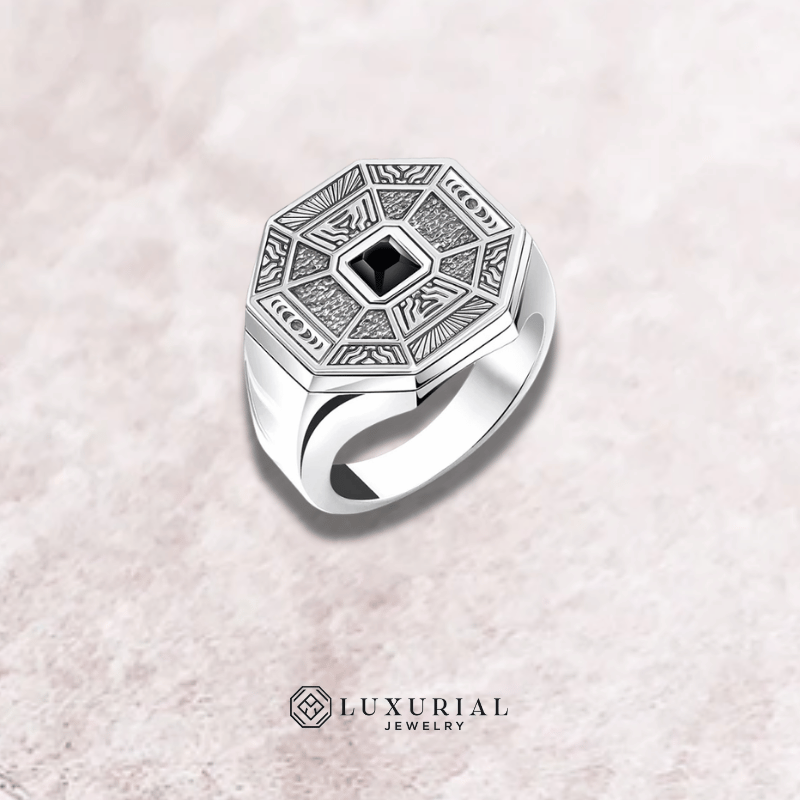 Sterling Silver Onyx Signet Ring