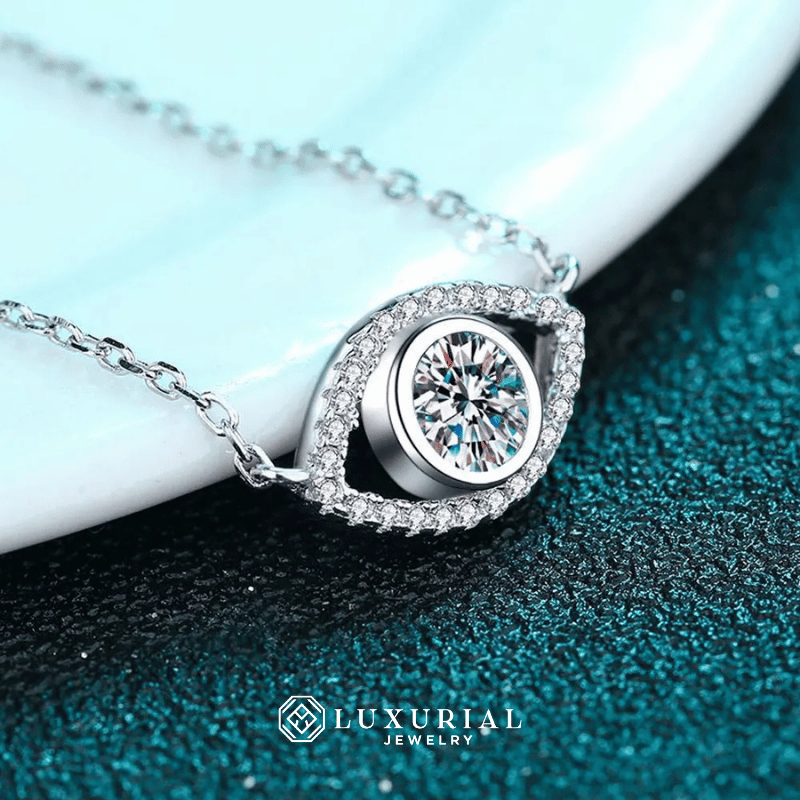 Moissanite Necklace Silver