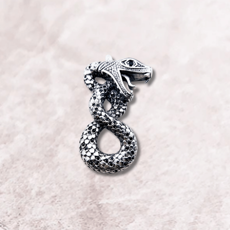 Silver Python Pendant Jewelry