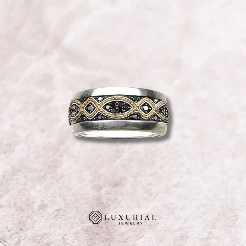 Gold Love Knot Wave Ring