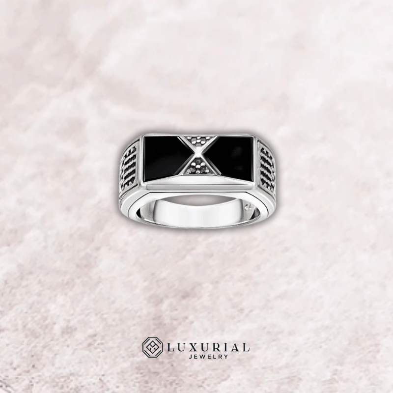 Black Pyramid Signet Ring