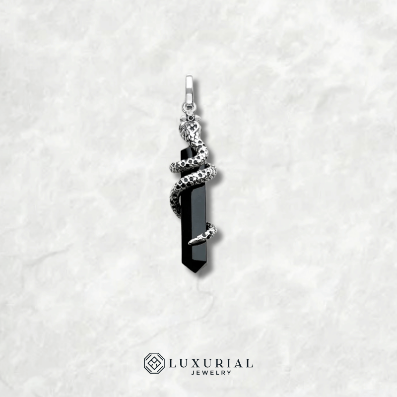 Snake Onyx Silver Pendant