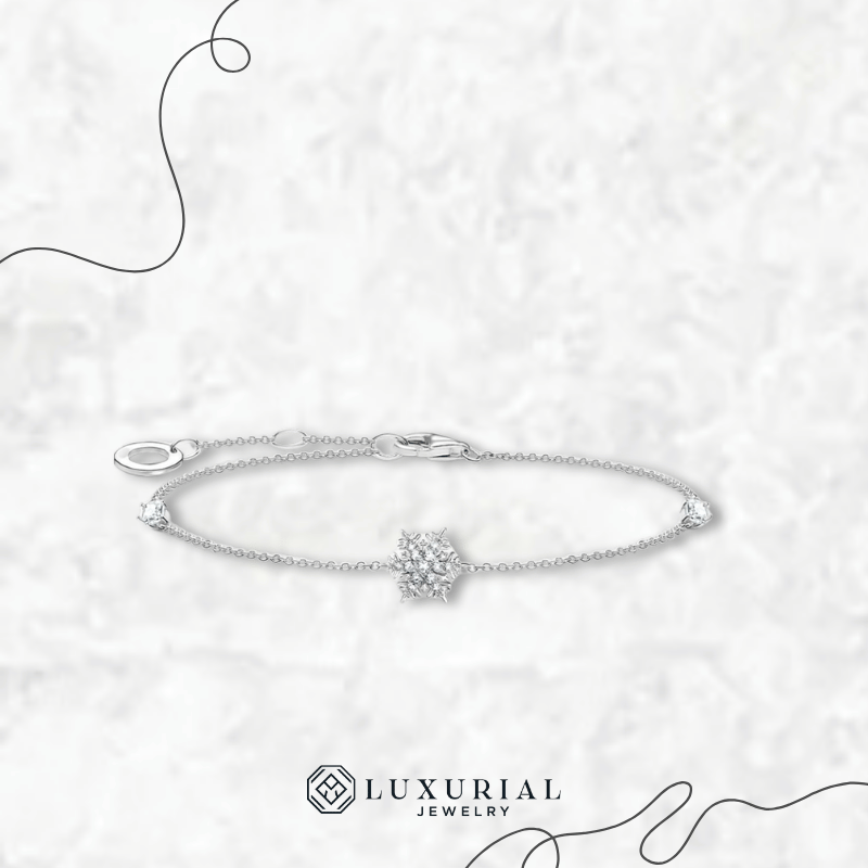 925 Sterling Silver Snowflake Bracelet | Winter-Inspired Jewelry Gift for Women