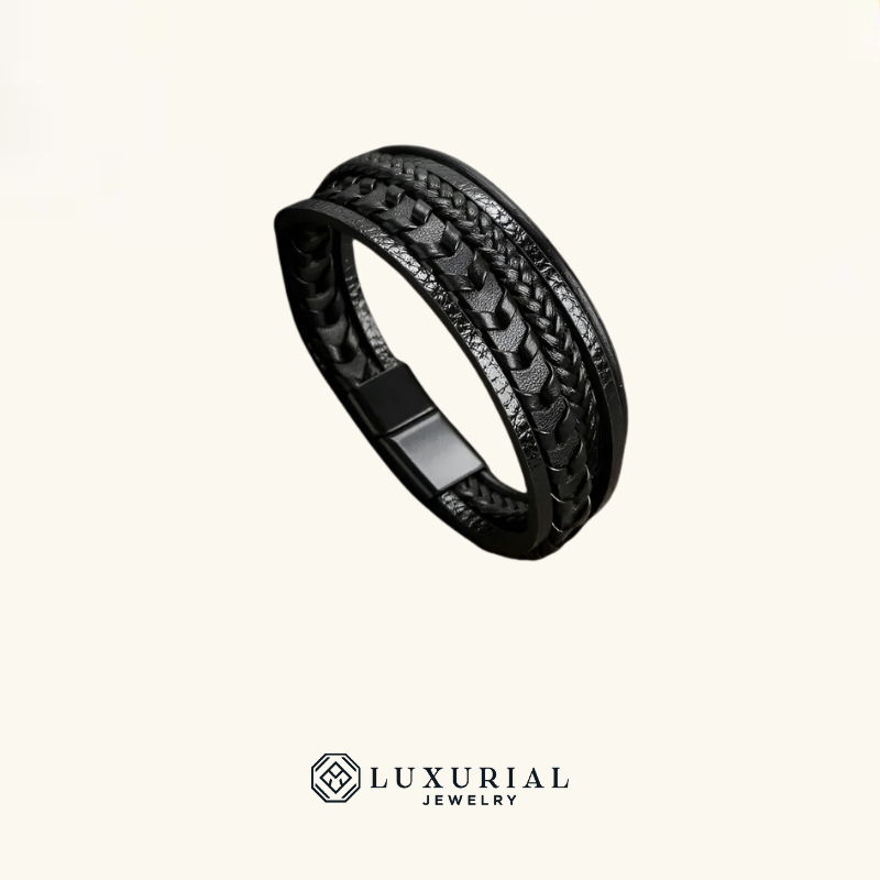 Hand-Woven Leather Bracelet Men