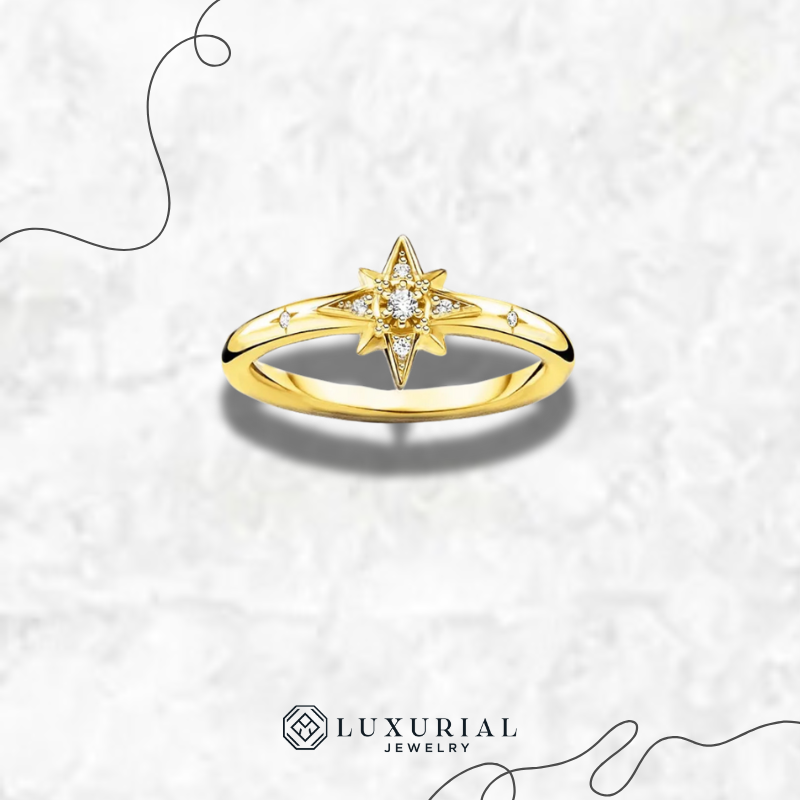 Star Zircon Ring in 925 Silver