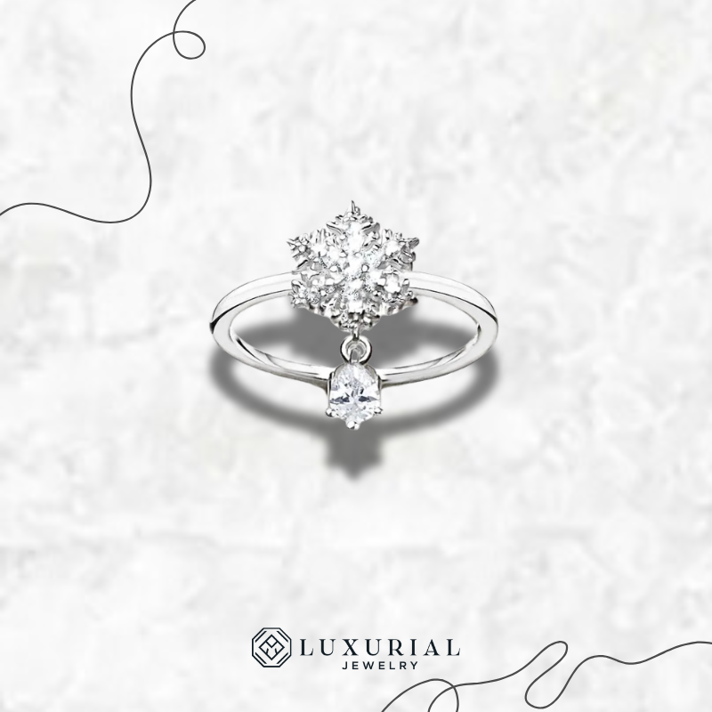Snowflake Zircon Silver Ring