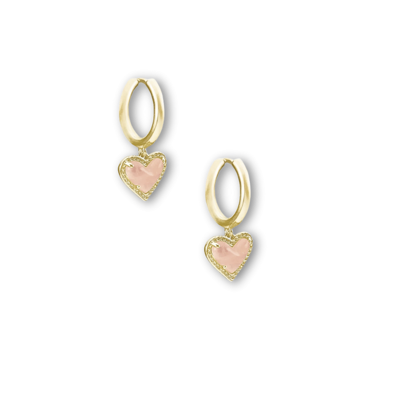 Kendra Scott Gold Heart Huggie Hoop Earrings