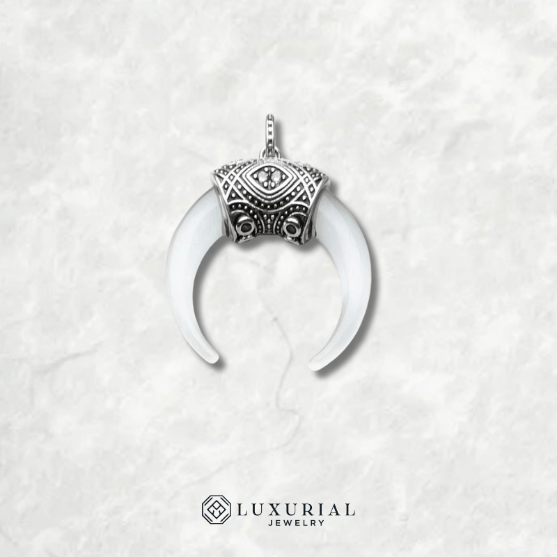 Tiger Tooth Silver Pendant