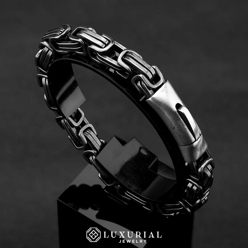 Men's Woven Leather Bracelet with Luxury Cuff | Minimalist Jewelry Gift