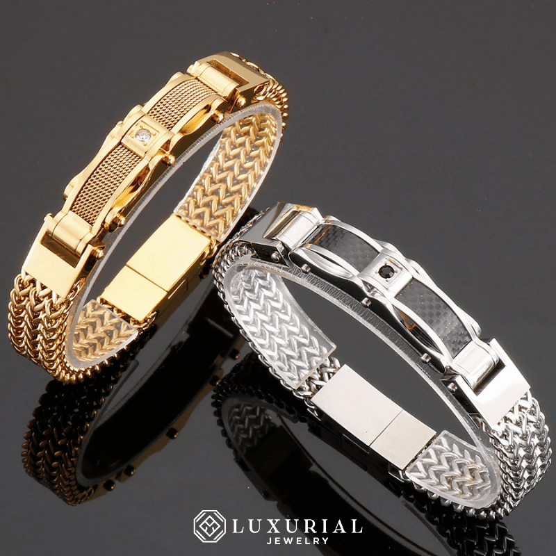 Goma Luxury Men's Gold Color Bracelet