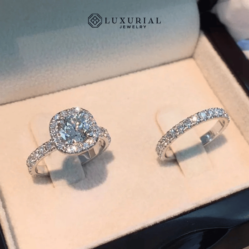 Crystal Zircon Bridal Ring Set