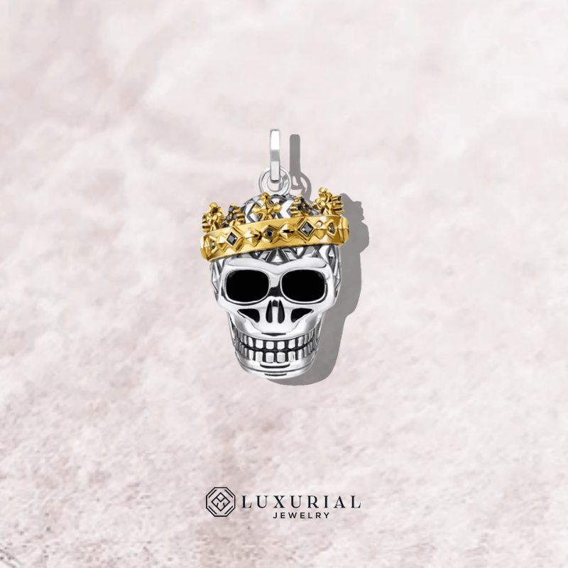 Vintage Skull Crown Pendant