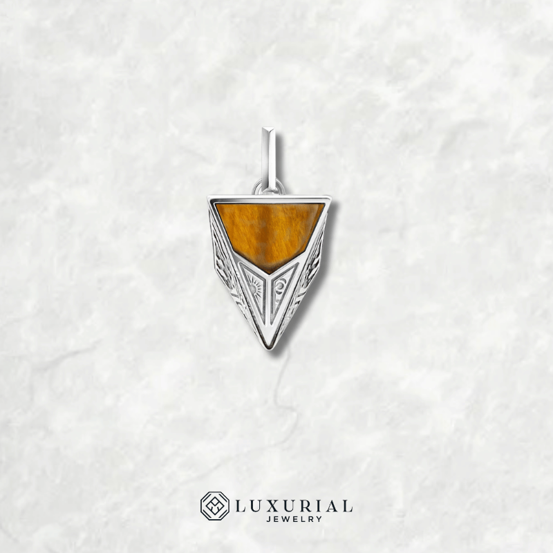 Pyramid Triangle Silver Pendant