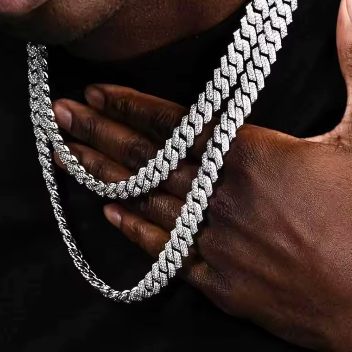 Moissanite Cuban Bracelet & Necklace – 925 Silver