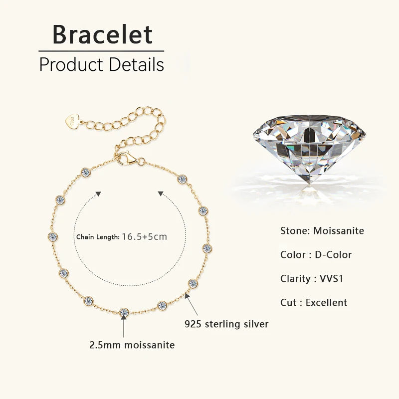 Twinkling Wishes 2.5mm Moissanite Bracelet