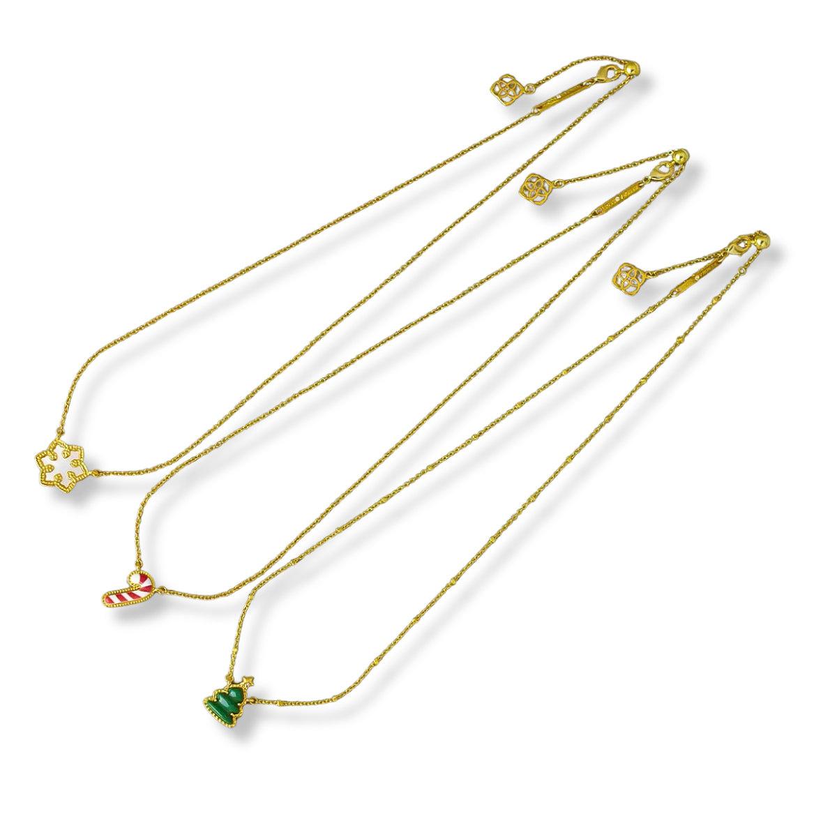 Kendra Scott  Christmas Pendant Necklace – Candy Cane, Snowflake & Christmas Tree Charms