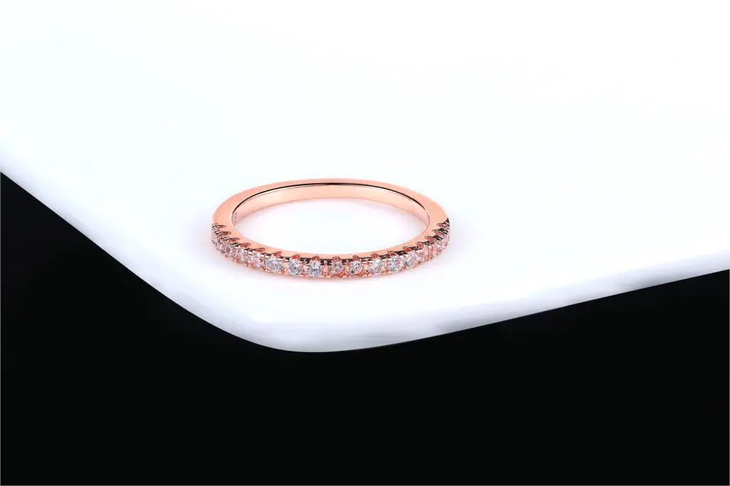 Micro Pave Zircon Ring | Stackable Crystal Fashion Jewelry