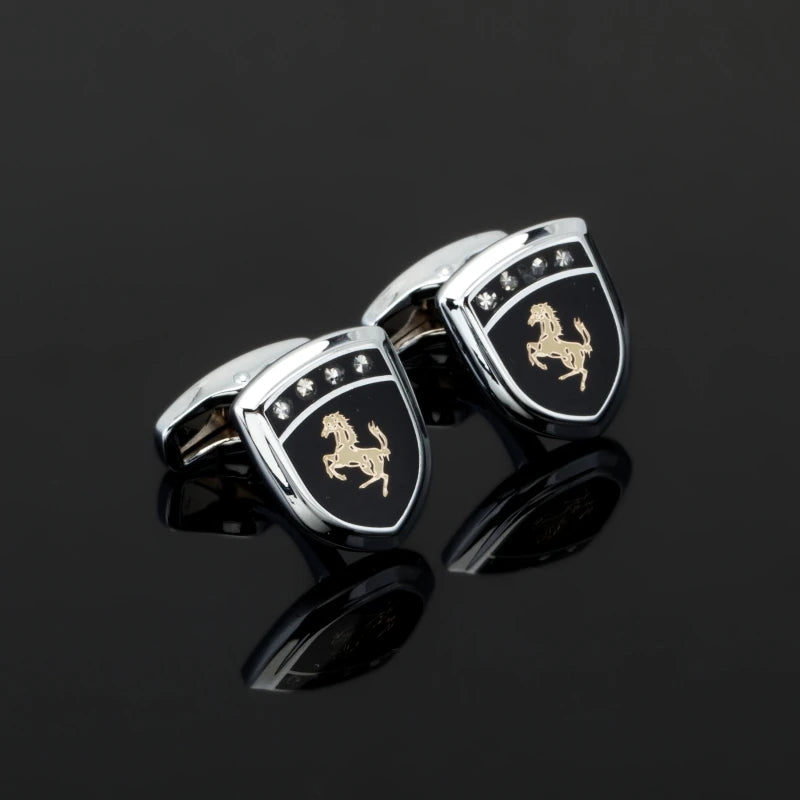 Men's French Cufflinks | Horse Logo Design