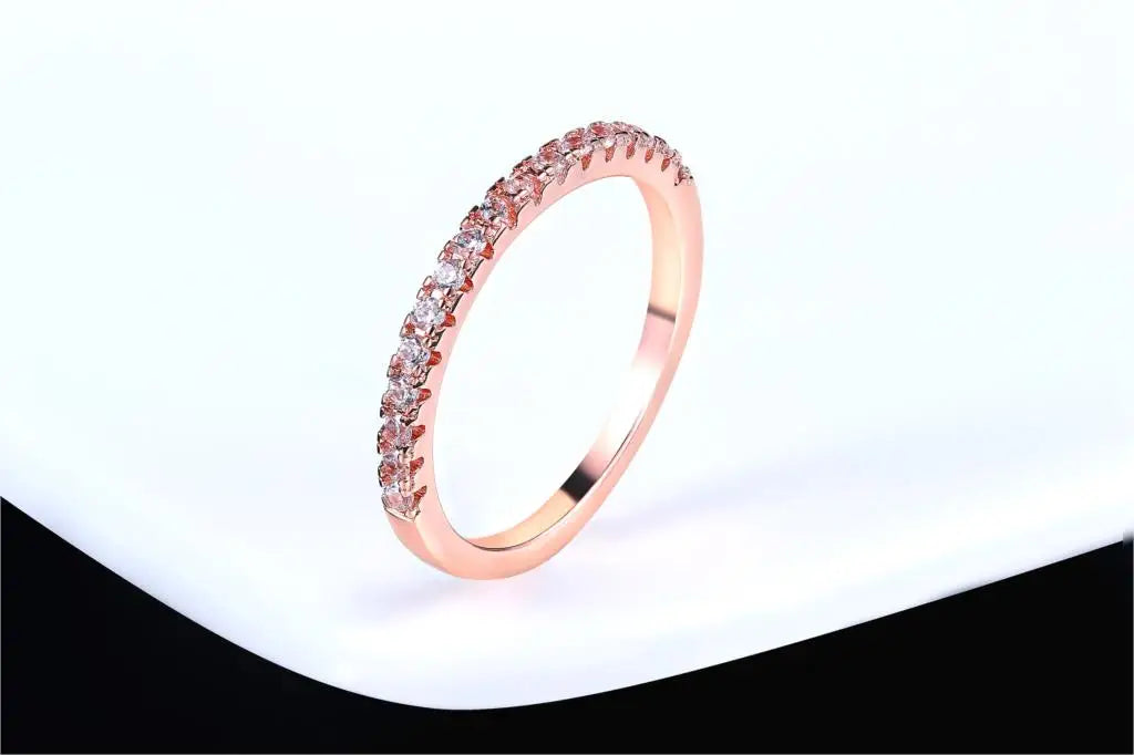 Micro Pave Zircon Ring | Stackable Crystal Fashion Jewelry