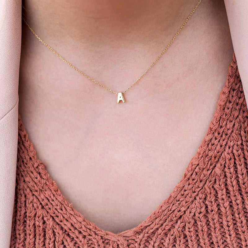 Gold Initial Necklace for Women | Stainless Steel Personalized Choker