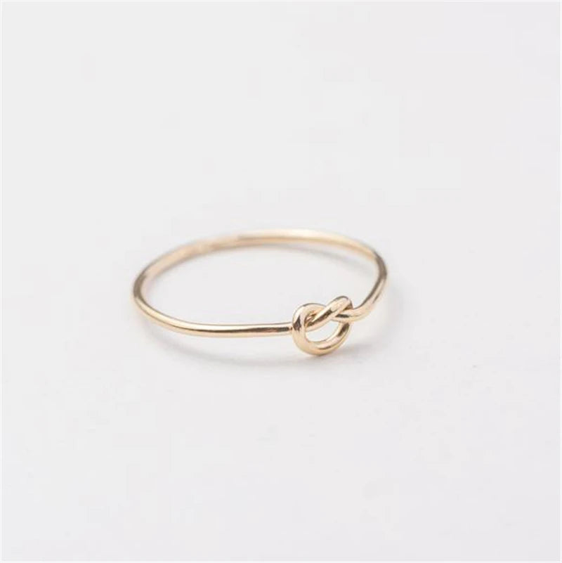 Heart-Shape Gold Ring – 14K Gold-Filled Minimalist Boho Knuckle Ring | Elegant Stacking Jewelry