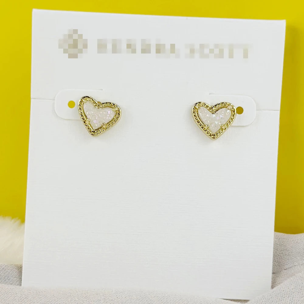 Kendra Scott Gold Heart Stud Earrings