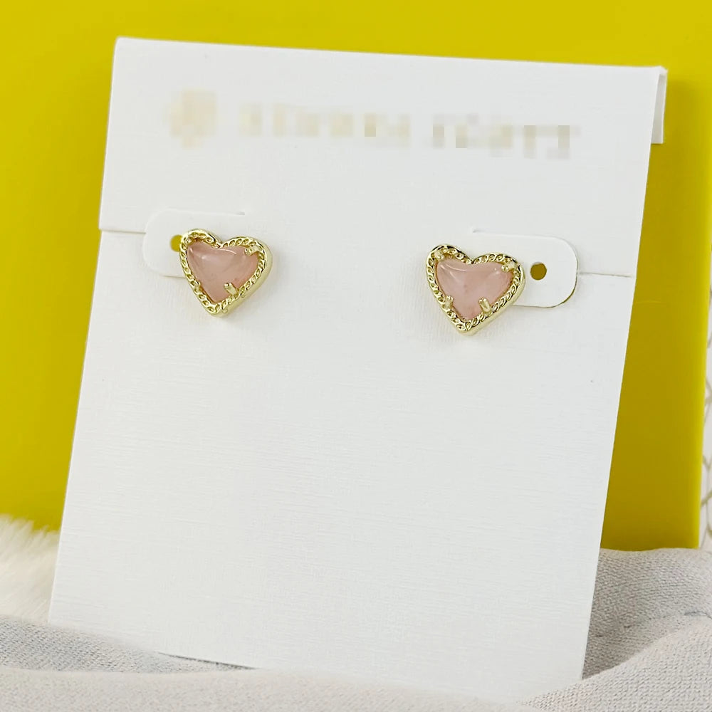 Kendra Scott Gold Heart Stud Earrings