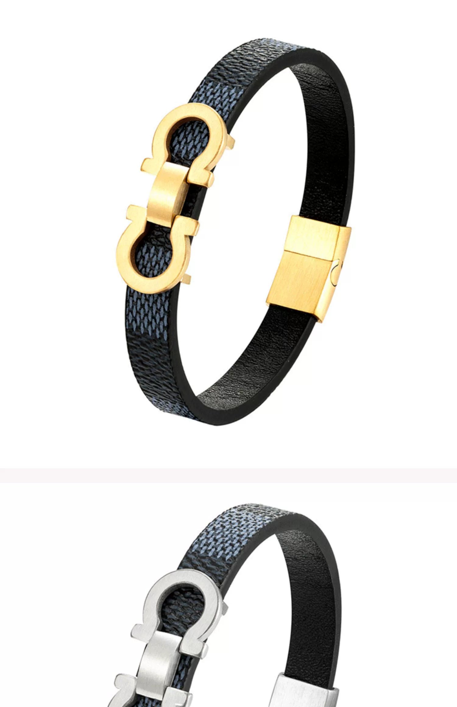 Premium Leather Bracelet with Adjustable Magnetic Clasp