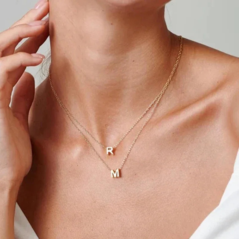 Gold Initial Necklace for Women | Stainless Steel Personalized Choker