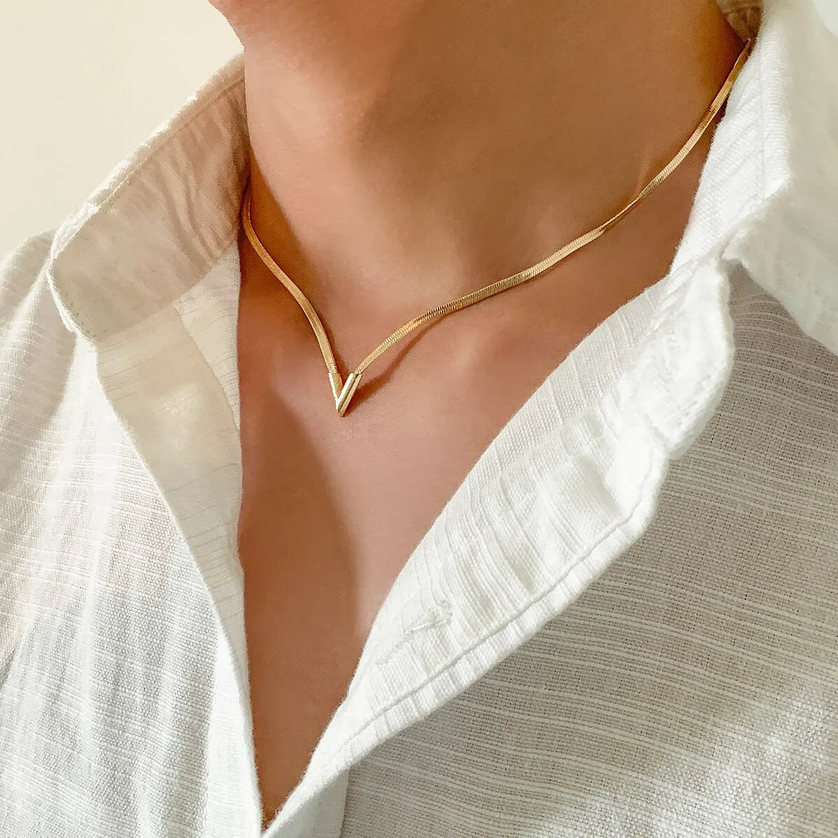 Gold-Plated Chain Necklace for Women | Geometric Coin Pendant