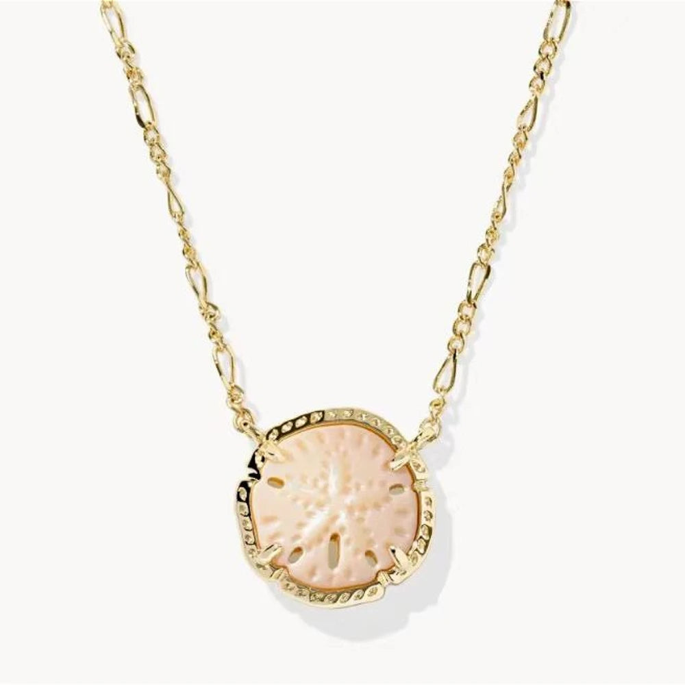 Sand Dollar Gold Short Pendant Necklace Kendra Scott