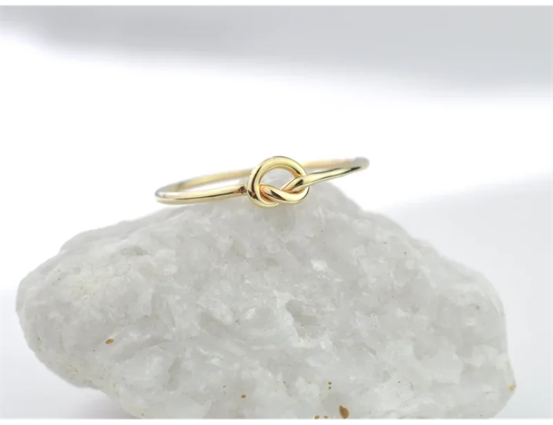 Heart-Shape Gold Ring – 14K Gold-Filled Minimalist Boho Knuckle Ring | Elegant Stacking Jewelry