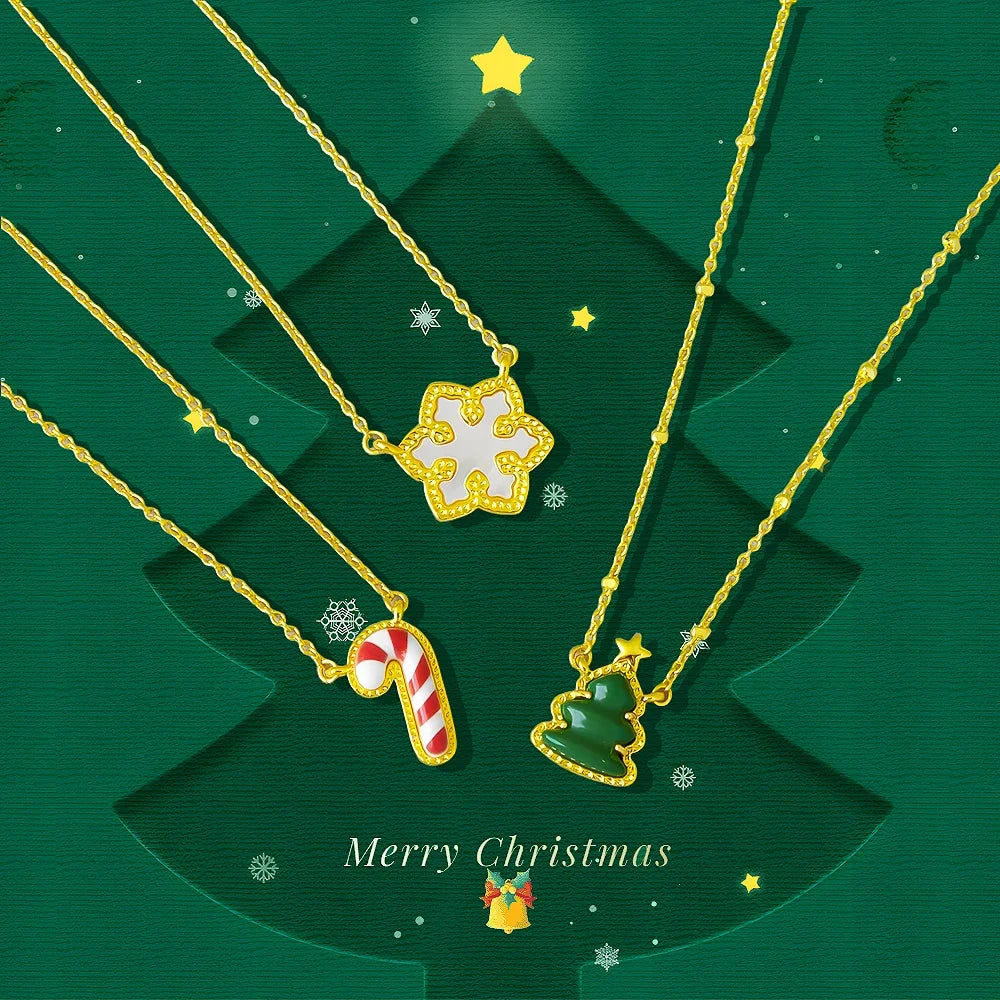 Kendra Scott  Christmas Pendant Necklace – Candy Cane, Snowflake & Christmas Tree Charms