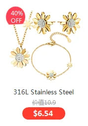 Stainless Steel Butterfly Jewelry Set - Gold Necklace & Earrings