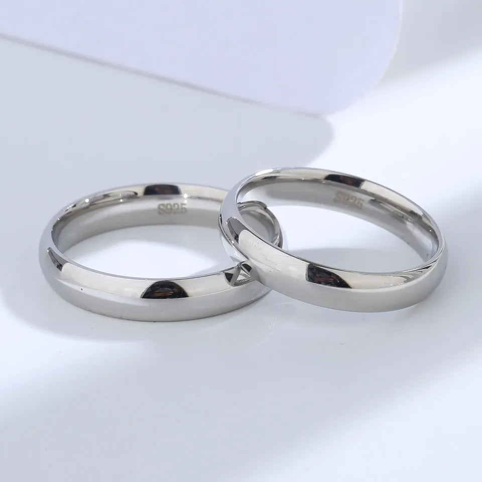 Sterling Silver Couples Ring Sets | Classic Wedding Bands | Simple Elegant Design