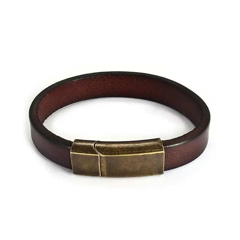 Punk Braided Leather Bracelet