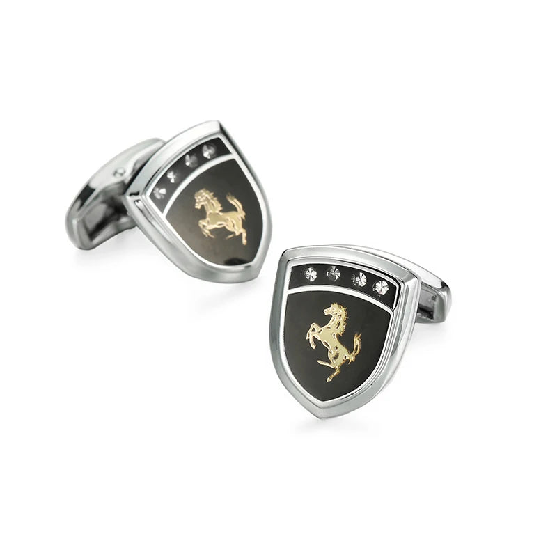 Men's French Cufflinks | Horse Logo Design