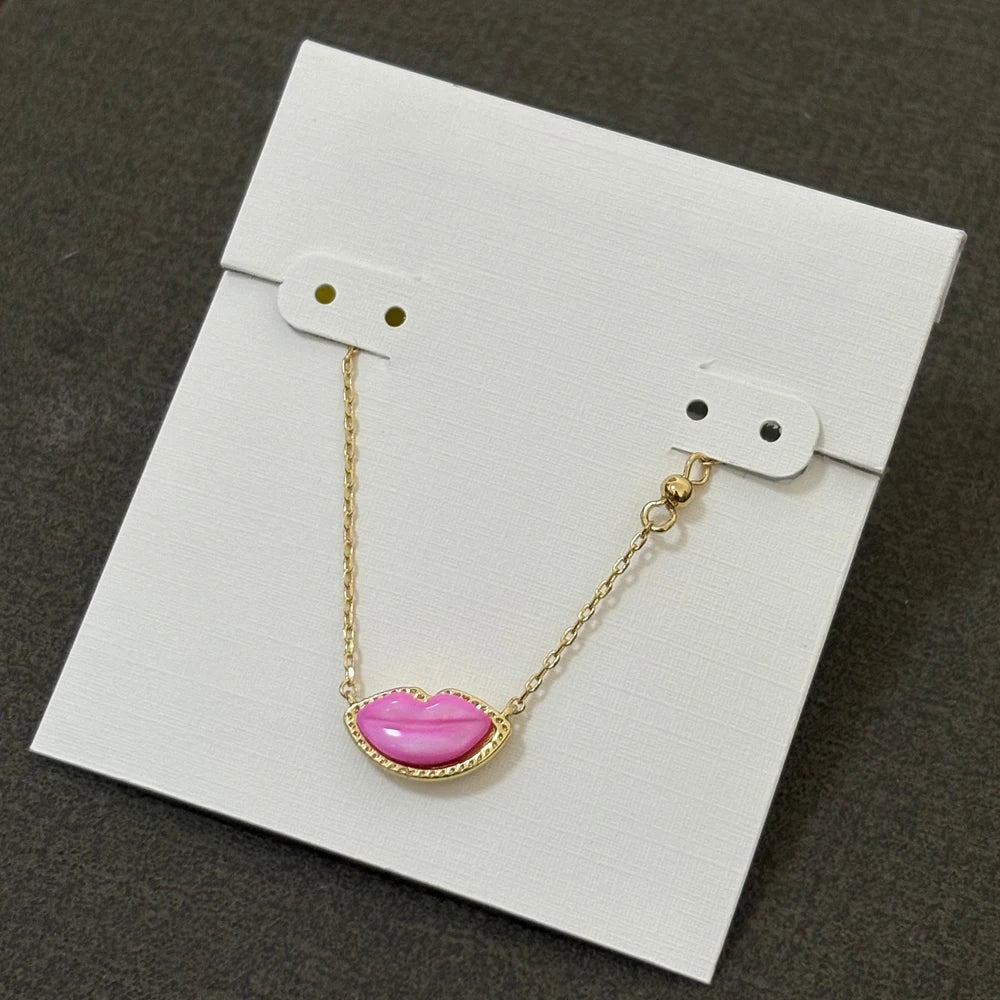 Kendra Scott Pink Lips Pendant Necklace – Trendy