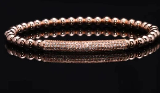 3-Piece Luxury Gold Beaded Bracelet Set – Royal King Crown  Men’s Fashion Jewelry