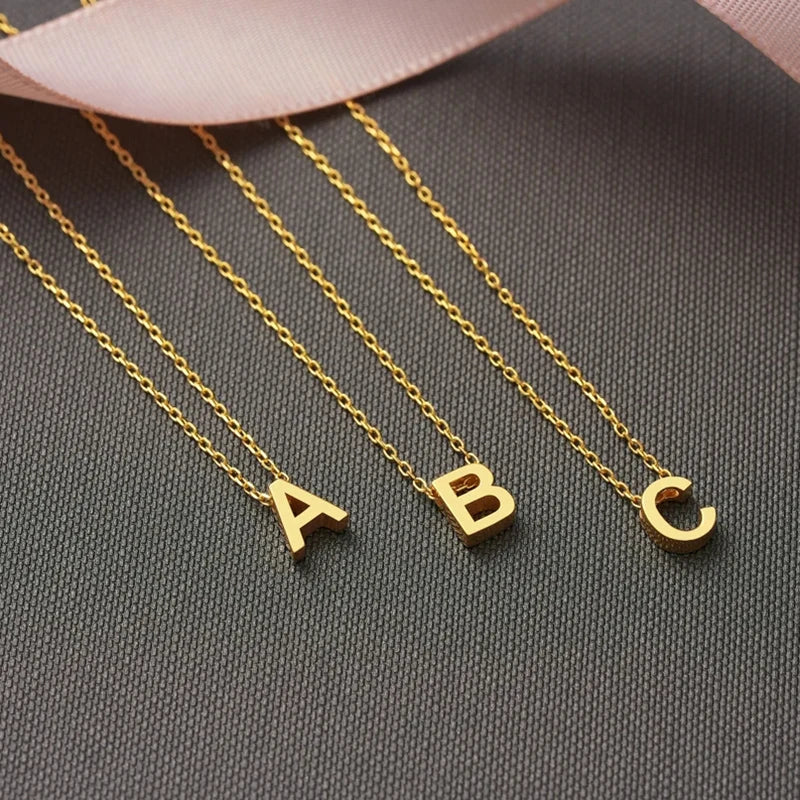 Gold Initial Necklace for Women | Stainless Steel Personalized Choker