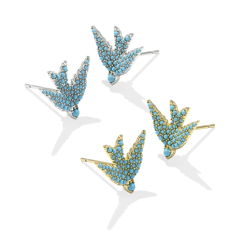 Melody Bird Gold Stud Earrings- Kendra Scott