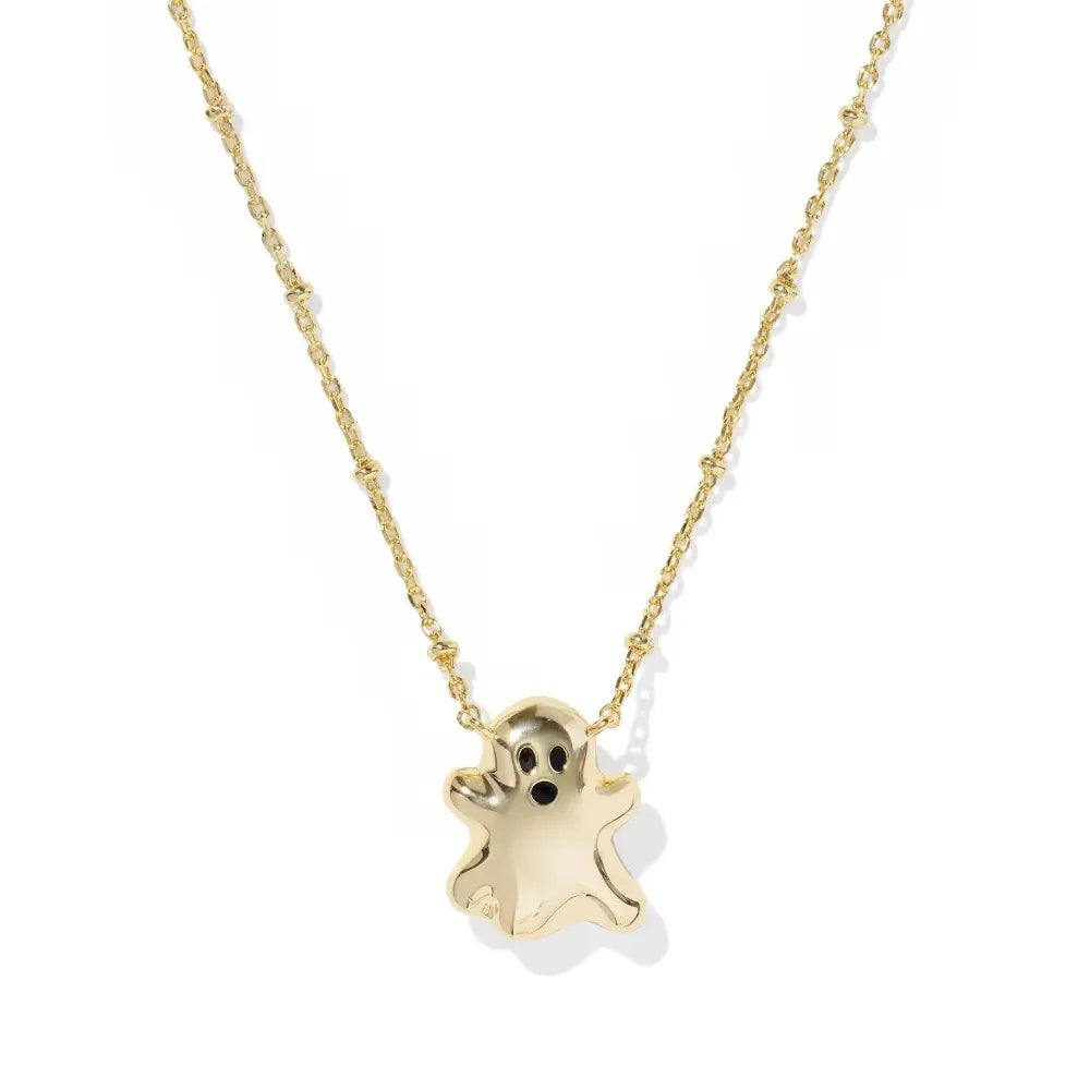 Gold Ghost Pendant Necklace – Scary-Cute Halloween